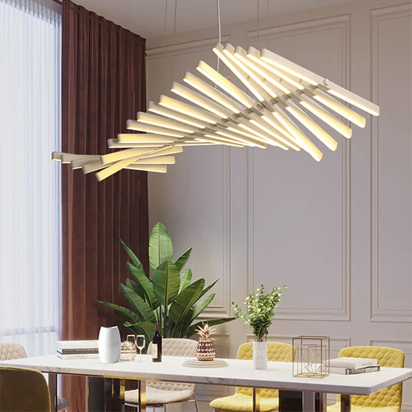 Chandeliers for Low Ceilings to Avoid OvercrowdingChandeliers for Low Ceilings to Avoid OvercrowdingModern Chandelier Minimalist Fish Bone Rotatable LED