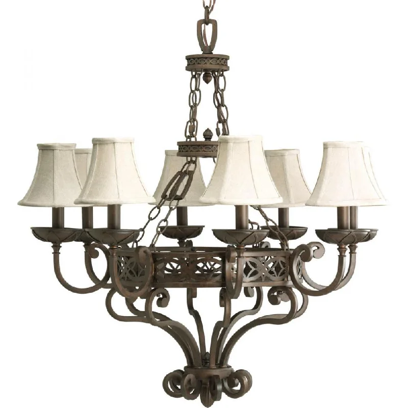 French Country Chandeliers with a Romantic AuraFrench Country Chandeliers with a Romantic AuraP4382-102 - Roasted Java 8 Lt. Sanabria Chandelier