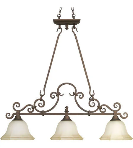 Chandeliers with Frosted Glass for a Softer Light DiffusionChandeliers with Frosted Glass for a Softer Light DiffusionP4583-102 - Roasted Java 3 Lt. Guildhall Chandelier