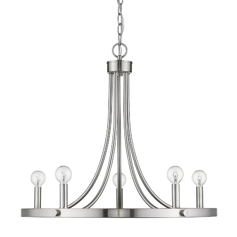 LED Chandeliers for Energy - Efficient LightingLED Chandeliers for Energy - Efficient LightingSawyer 5-Light Satin Nickel Chandelier By Homeroots