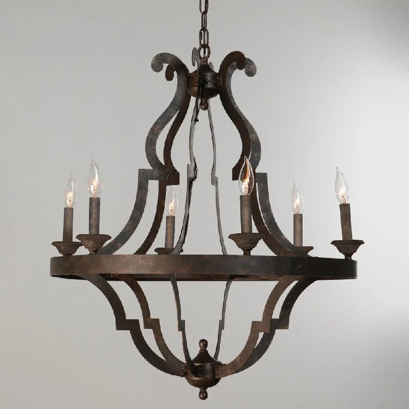 Chandeliers with Adjustable Arms for Directional LightingChandeliers with Adjustable Arms for Directional LightingSeville 6-Light Small Chandelier by Kosas Home