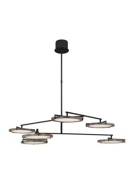 Chandeliers with Metal Frames in Silver FinishChandeliers with Metal Frames in Silver FinishShuffle LED Chandelier
