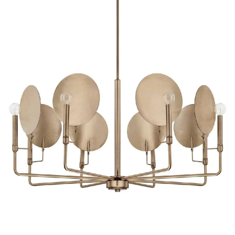 Chandeliers with Metal Frames in Silver FinishChandeliers with Metal Frames in Silver FinishWells 8-light Aged Brass Chandelier - Aged Brass