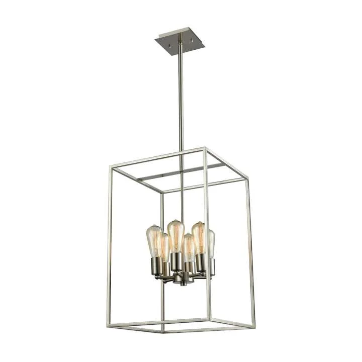 Chandeliers with Metal Frames in Silver FinishChandeliers with Metal Frames in Silver FinishWilliamsport 6-Light Chandelier in in Oil Brushed Nickel