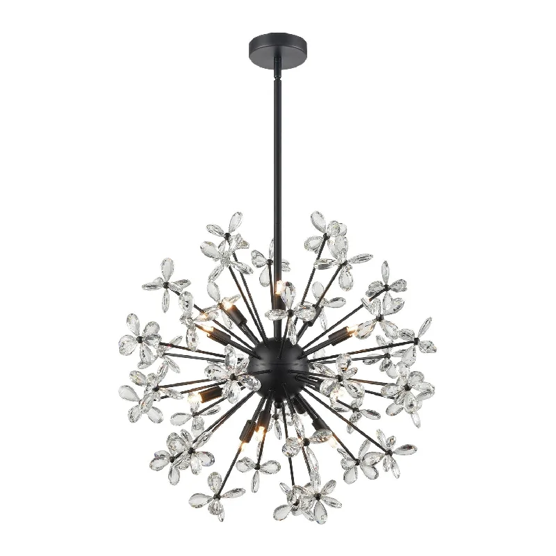 Chandeliers with Metal Frames in Black FinishChandeliers with Metal Frames in Black FinishAdelle 12 Light Pendant
