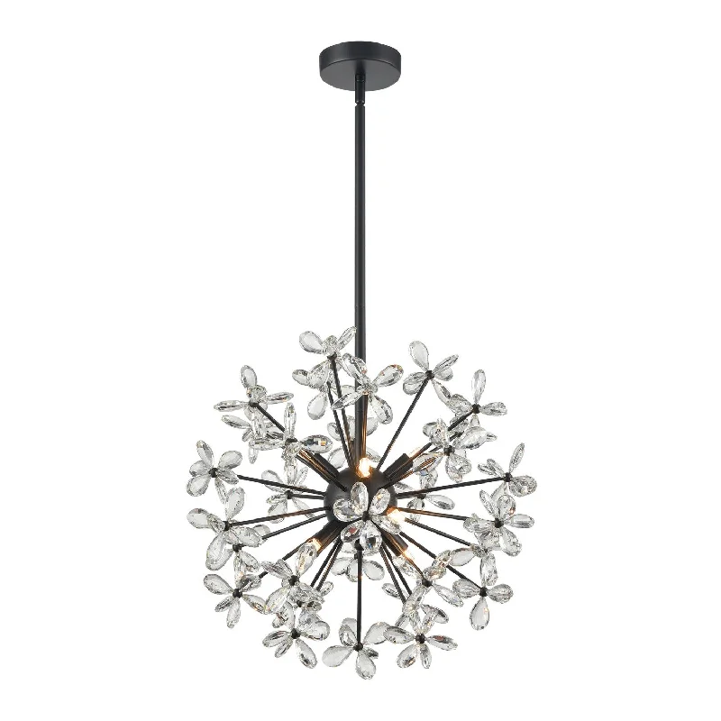 Chandeliers with Metal Frames in Black FinishChandeliers with Metal Frames in Black FinishAdelle Eight Light Pendant