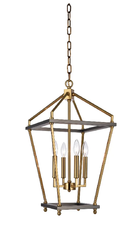 Chinese - Style Ceiling Lights with Red Lantern - Inspired DesignsChinese - Style Ceiling Lights with Red Lantern - Inspired DesignsBethel International LA23C12CO Pendant Light - Antique Brass & Black
