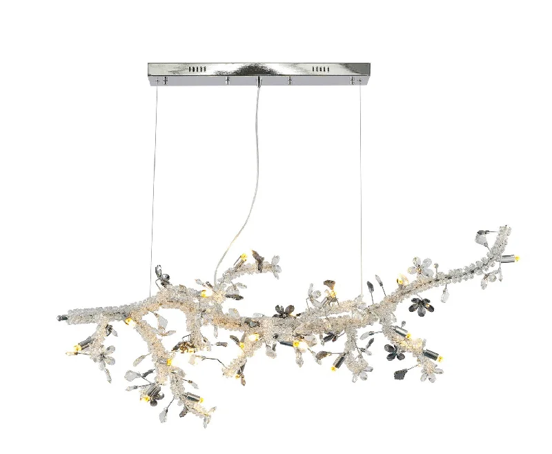 Bohemian Ceiling Lights with Beads, Tassels, and Colorful GlassBohemian Ceiling Lights with Beads, Tassels, and Colorful GlassBethel International LX9905-G9 Pendant Light - Chrome