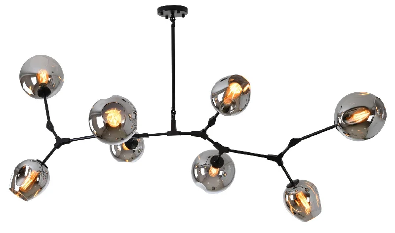 Gothic Ceiling Lights with Dark Metalwork and Pointed ArchesGothic Ceiling Lights with Dark Metalwork and Pointed ArchesBethel International MA11XBLK-SMK Pendant Light - Matte Black