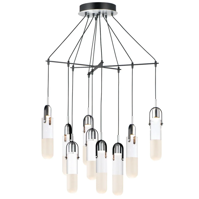 Art Nouveau Ceiling Lights with Organic, Flowing ShapesArt Nouveau Ceiling Lights with Organic, Flowing ShapesET2 E24179 Capsule 9-lt LED Pendant