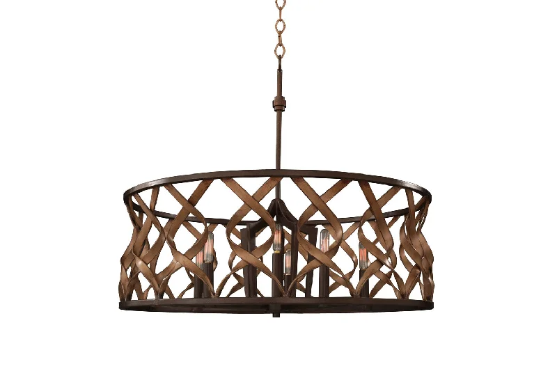 Tropical - Themed Ceiling Lights with Palm - Leaf Shapes and Rattan WrapsTropical - Themed Ceiling Lights with Palm - Leaf Shapes and Rattan WrapsSoho Pendant