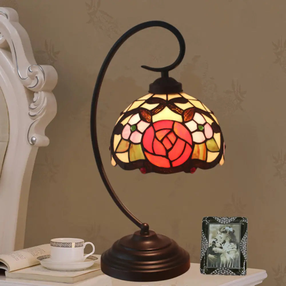 leather table lamps with a distressed texture for a rugged charmleather table lamps with a distressed texture for a rugged charmBaroque Red/Pink/Brown Cut Glass Domed Table Lamp with Curvy Arm