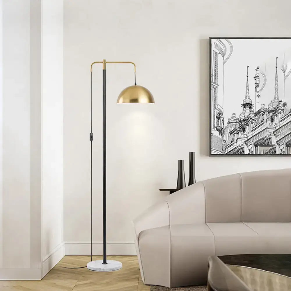 ceramic table lamps with hand painted designs for an artistic touchceramic table lamps with hand painted designs for an artistic touchSleek Brass Marble Floor Lamp with Dome Metal Shade - 1-Light Standing Light for Living Room