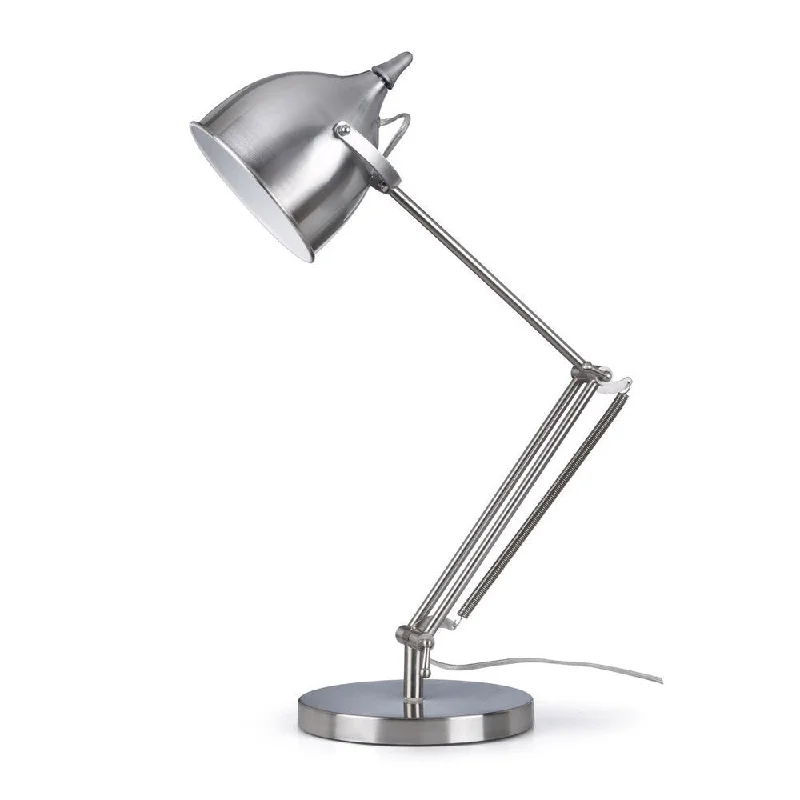 bohemian table lamps with colorful patterns for eclectic bedroomsbohemian table lamps with colorful patterns for eclectic bedroomsArtiva USA Silverado Contemporary Brushed Steel Metal 27.5-inch Table Lamp with Adjustable Swing Arm