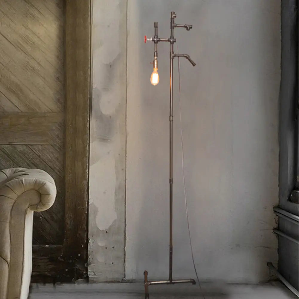 marble table lamps with a luxurious veined pattern for high end decormarble table lamps with a luxurious veined pattern for high end decorIndustrial Stylish Bronze Finish Floor Lighting with Water Pipe - 1 Bulb Wrought Iron Standing Light