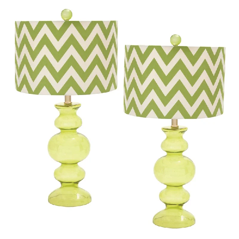 modern minimalist table lamps for contemporary living roomsmodern minimalist table lamps for contemporary living roomsChevron Zig-zag 26-inch Artisan Glass Table Lamp - Set of 2