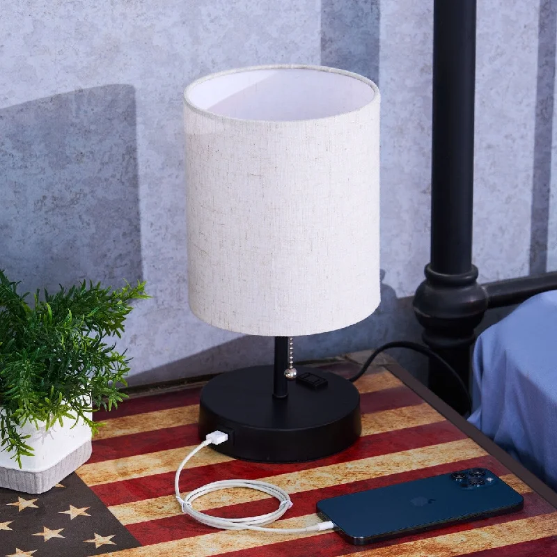 mid century modern table lamps with iconic designs for a stylish studymid century modern table lamps with iconic designs for a stylish studyCO-Z 12-inch Cylindrical Table and Desk Lamp w USB port (set of 2)