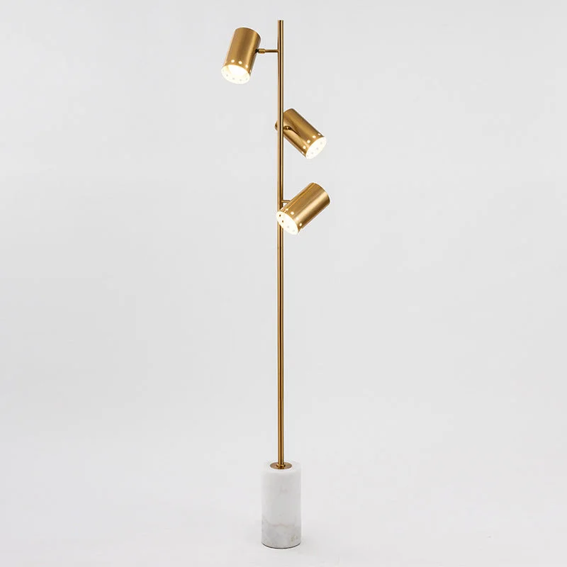 coastal style table lamps with nautical elements for beach housescoastal style table lamps with nautical elements for beach housesModern Gold Floor Lamp with Marble Base - Cylindrical Metallic Stand Up Lighting