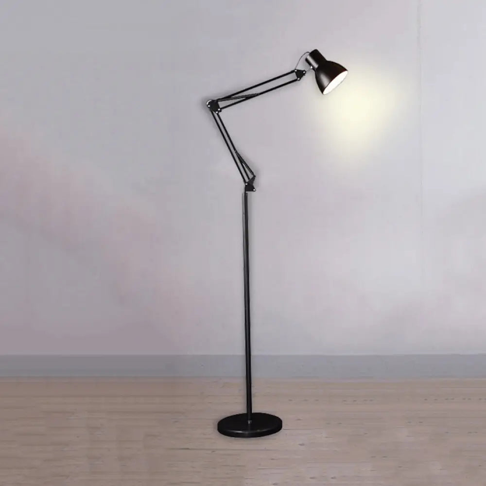 industrial style table lamps with exposed bulbs for loft apartmentsindustrial style table lamps with exposed bulbs for loft apartmentsContemporary Dome Shade Floor Lamp with Metallic Stand - Black/White - 1 Light - Living Room Task Lighting