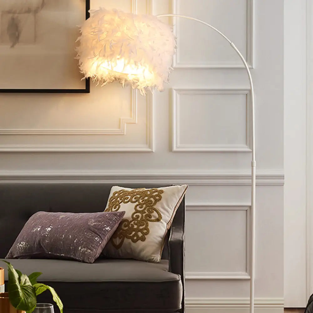 metal table lamps with a matte black finish for a sleek appearancemetal table lamps with a matte black finish for a sleek appearanceFeather Drum Floor Reading Light - Simple and Modern 1-Light White Gooseneck Lamp with Optional Crystal Drape metal table lamps with a matte black finish for a sleek appearancemetal table lamps with a matte black finish for a sleek appearanceFeather Drum Floor Reading Light - Simple and Modern 1-Light White Gooseneck Lamp with Optional Crystal Drape