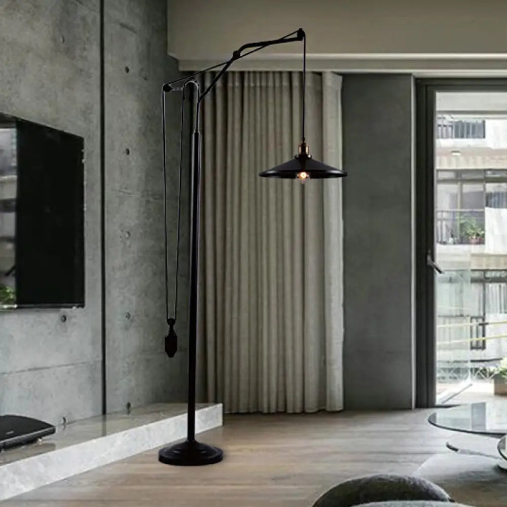 ceramic table lamps with hand painted designs for an artistic touchceramic table lamps with hand painted designs for an artistic touchIndustrial Flared Shade Metal Floor Lamp - Rotatable 1 Light Standing Light in Black for Living Room