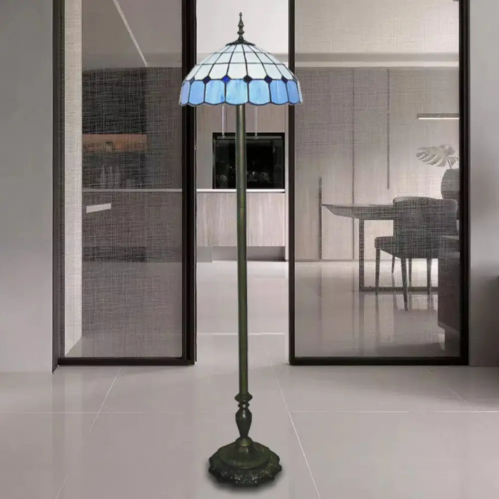 mid century modern table lamps with iconic designs for a stylish studymid century modern table lamps with iconic designs for a stylish studyStylish Grid Dome Standing Floor Lamp - Tiffany Glass, Blue Light for Living Room