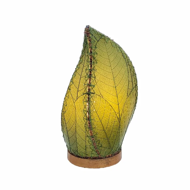 glass table lamps with a frosted surface for soft light diffusionglass table lamps with a frosted surface for soft light diffusionHandmade Leaflet Table Lamp - 5 x 7 x 14