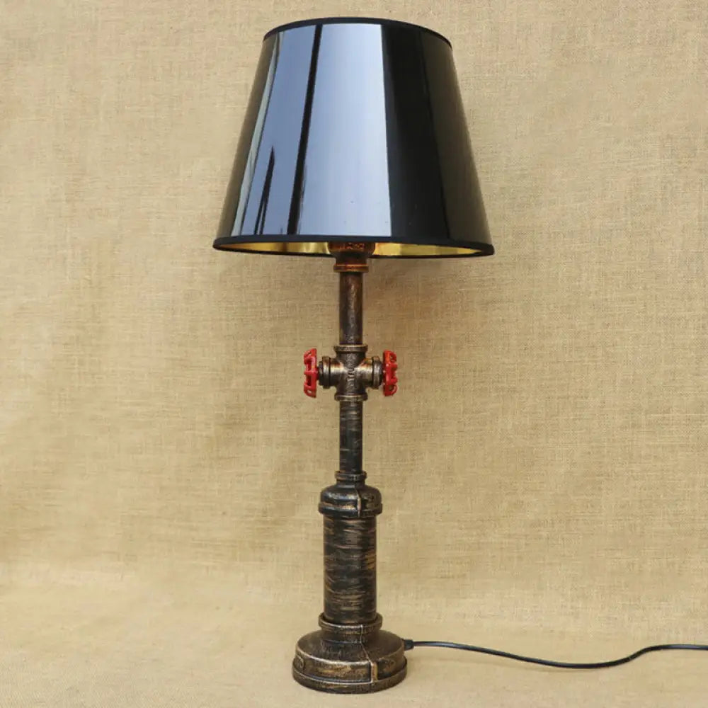glass table lamps with a frosted surface for soft light diffusionglass table lamps with a frosted surface for soft light diffusionIndustrial Pipe Table Light with Tapered Shade & Valve in Black - 1 Light Table Lamp for Indoor Use