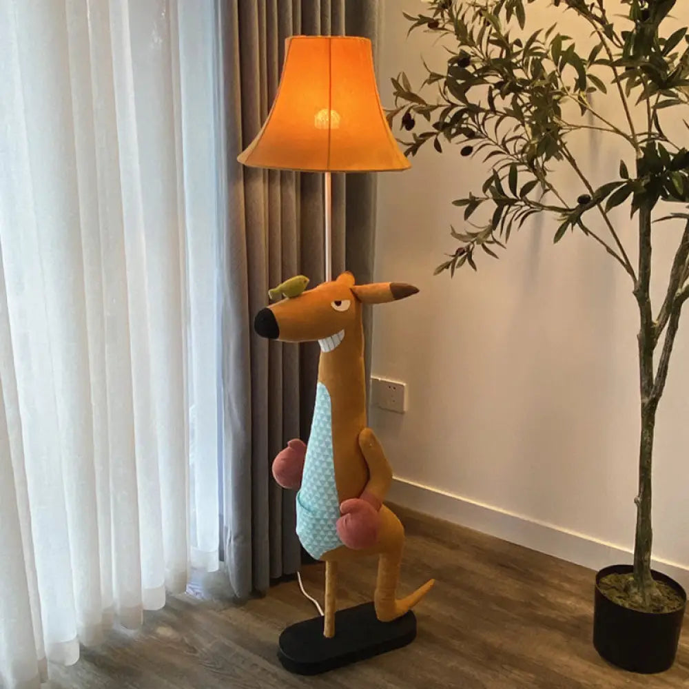 bohemian table lamps with colorful patterns for eclectic bedroomsbohemian table lamps with colorful patterns for eclectic bedroomsChildren's Angry Kangaroo Floor Lamp in Brown - Light Fabric, Single Stand with Shade