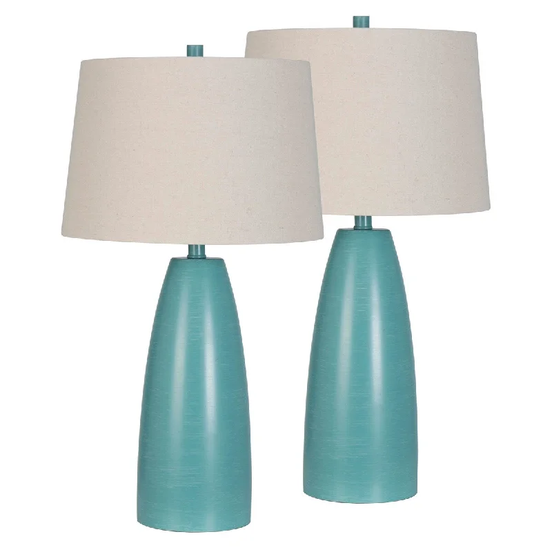 fabric table lamps with a linen shade for a relaxed and breathable lookfabric table lamps with a linen shade for a relaxed and breathable lookModern Tapered Plastic Table Lamp - Set of 2