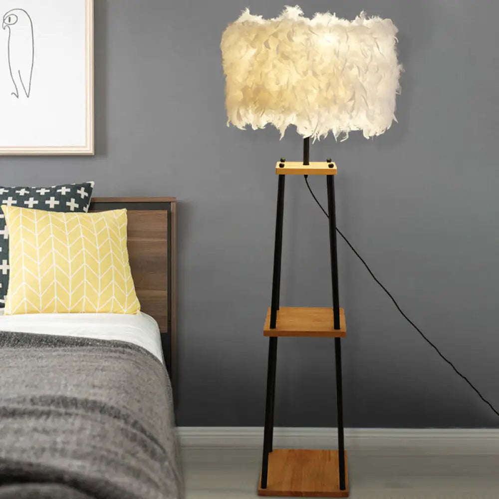victorian style table lamps with ornate details for traditional homesvictorian style table lamps with ornate details for traditional homesNordic 2-Tier Wood Floor Lamp with Feather Shade - Grey/White