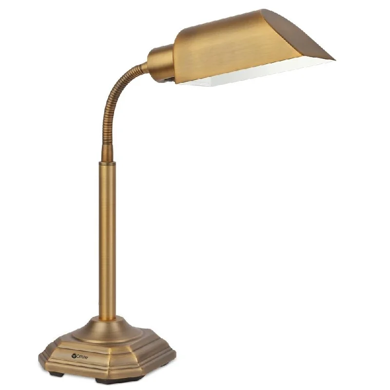 metal table lamps with a matte black finish for a sleek appearancemetal table lamps with a matte black finish for a sleek appearanceOttLite 20w Alexander Table Lamp, Honey Brass