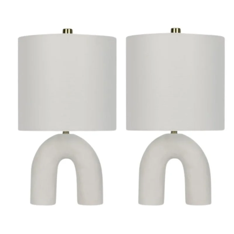art deco table lamps with geometric shapes for a retro touchart deco table lamps with geometric shapes for a retro touchPair of 17" Modern, Inverted U-Shaped Table Lamp & Decorator Shade - 17