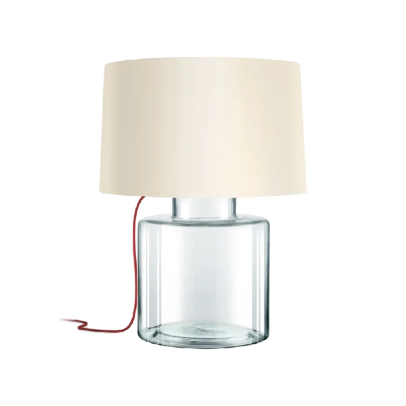coastal style table lamps with nautical elements for beach housescoastal style table lamps with nautical elements for beach housesSonneman Lighting Grasso Clear Table Lamp, Red Silk Cord