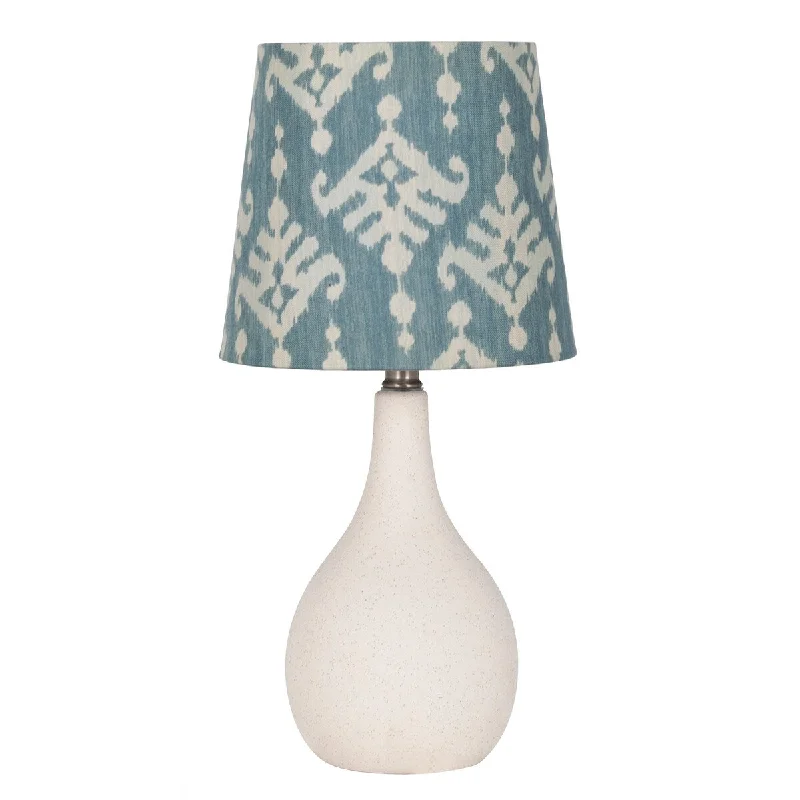 Stone, Aqua Ikat Round Shade
