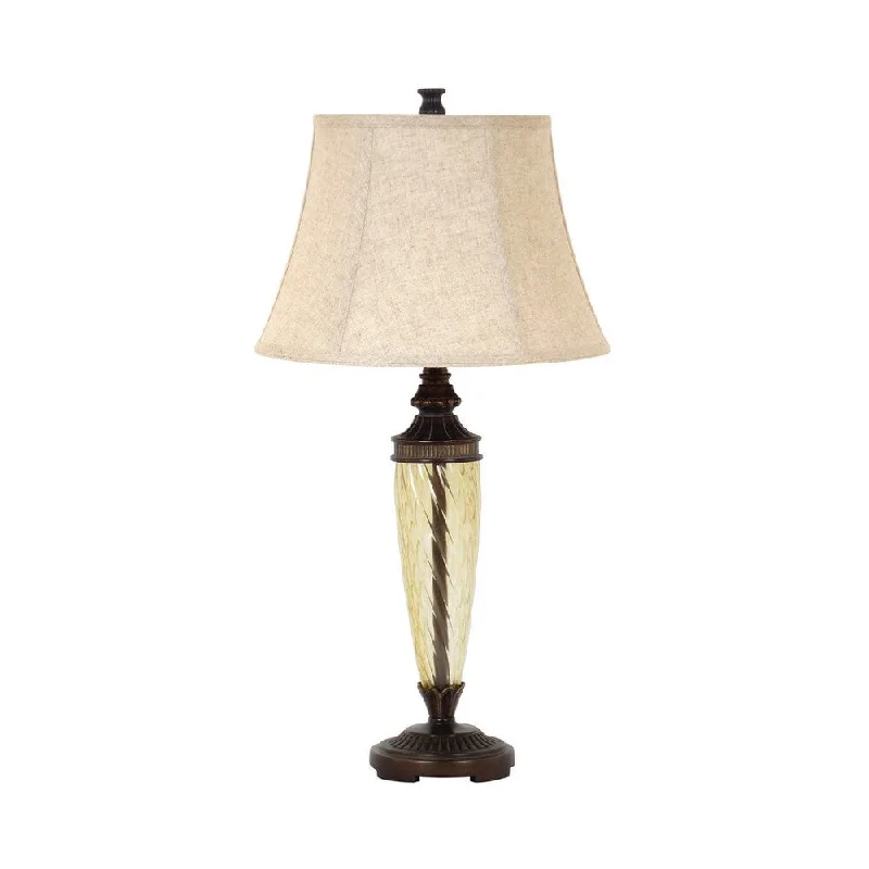 glass table lamps with a frosted surface for soft light diffusionglass table lamps with a frosted surface for soft light diffusionSwirl Glass 28-inch Column Table Lamp with Beige Linen Bell Shade