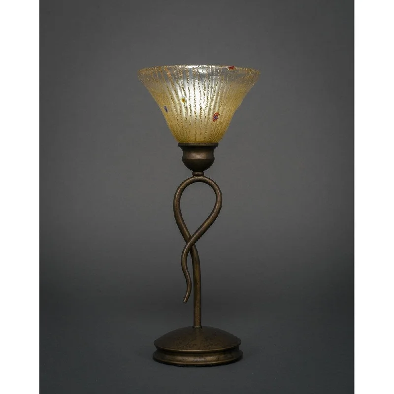 art deco table lamps with geometric shapes for a retro touchart deco table lamps with geometric shapes for a retro touchToltec Leaf 1 Light Accent Lamp Shown In Bronze Finish With 7" Amber Crystal Glass Shade