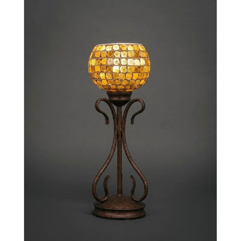 modern minimalist table lamps for contemporary living roomsmodern minimalist table lamps for contemporary living roomsToltec Swan 1 Light Accent Lamp Shown In Bronze Finish With 6" Copper Mosaic Glass Shade