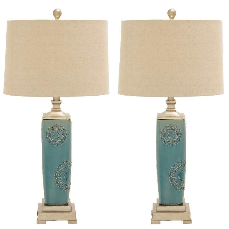 ceramic table lamps with hand painted designs for an artistic touchceramic table lamps with hand painted designs for an artistic touchUrban Designs Victoria Ceramic Table Lamp (Set of 2)