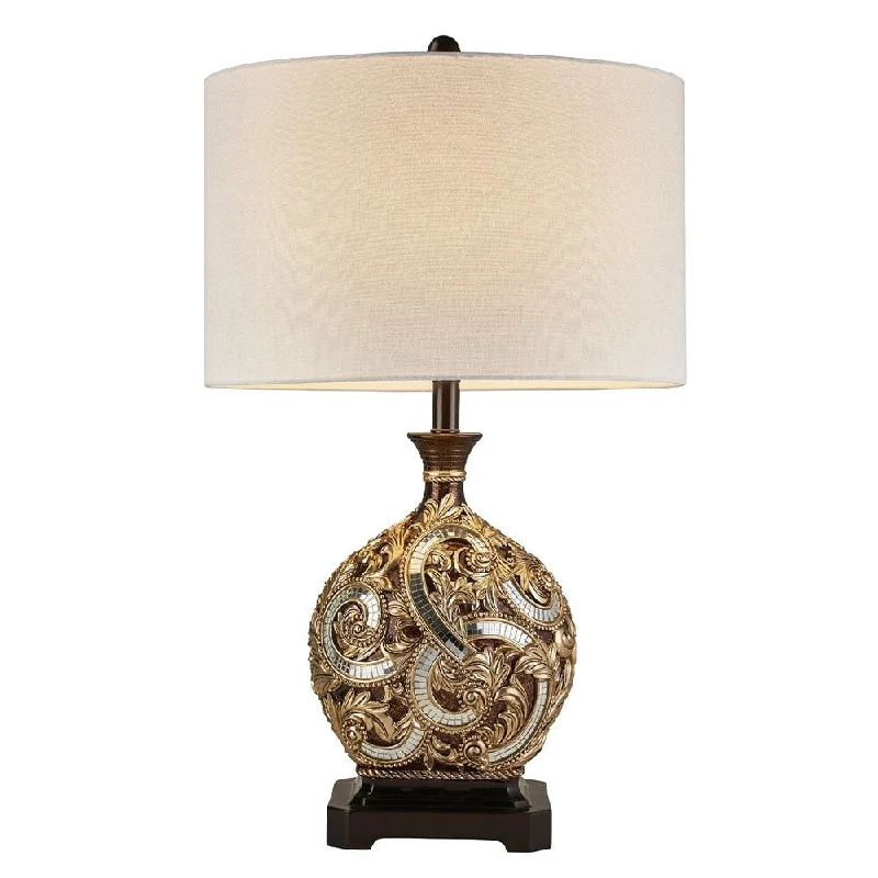 wooden table lamps with natural grain for a warm and organic feelwooden table lamps with natural grain for a warm and organic feelWilliam's Home Furnishing Daliyah Table Lamp in Brown and Gold Finish